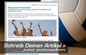 Jetzt mitmachen - Schreibe Deinen Artikel für volleyball-uckermark.de
